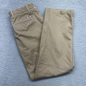 Georgia Tech Yellow Jackets NCAA MENS 33X30 DOCKERS CASUAL TAN PANTS Khaki Slack
